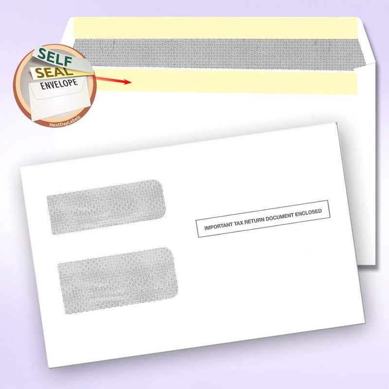 NextDayLabels - Self Seal Envelopes for 1099 Tax Forms (Pack od 100) - Image 1